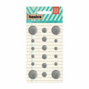 Basic Grey - Basics Collection - Metal Studs - Silver Circles