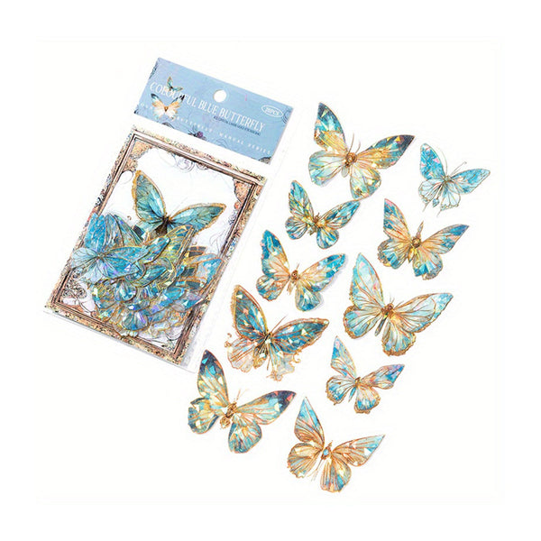 Poppy Crafts Crystal Butterfly Sticker Pack - Blue Butterfly