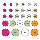 Little Yellow Bicycle - Baby Safari Girl Collection - Sticker Buttons*