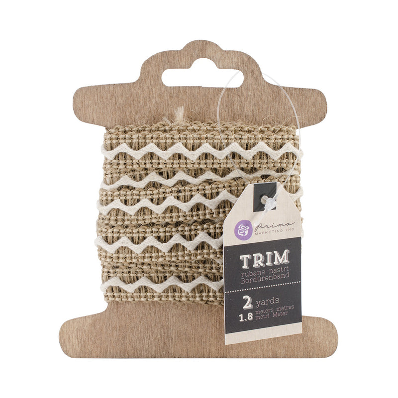 Prima Marketing 2yard Trim - Burlap W/White – CraftOnline