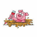 C.C. Designs - Doodle Dragon Cling Stamp 2In.X3.25In. S-Wine Flu