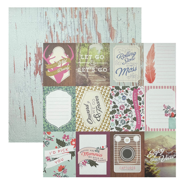 Carta Bella Wildflower 12x12 D/Sided Cardstock - Journaling Cards*