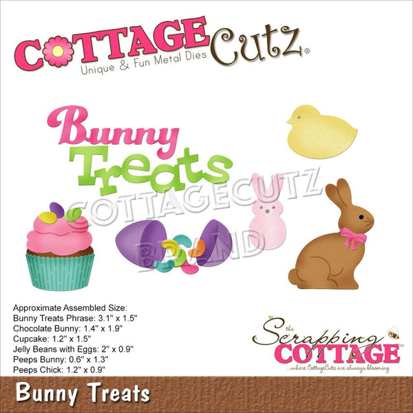 CottageCutz Dies - Bunny Treats .9in To 3.1in