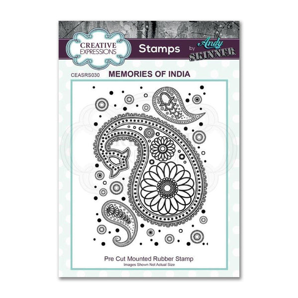 Creative Expressions Andy Skinner Stamp - Memories of India 4 in x 2.8 in*