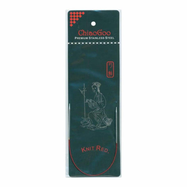 ChiaoGoo Red Circular Knitting Needles 9 inch Size 6/4mm