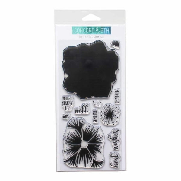 Concord & 9th Clear Stamps 4 inch X8 inch Pretty Petals