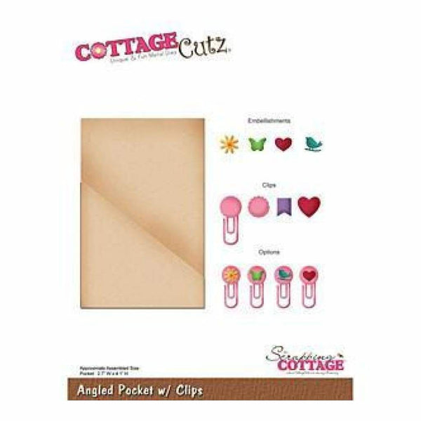 Cottagecutz Die Angled Pocket With Clips2.7 Inch X4.1 Inch
