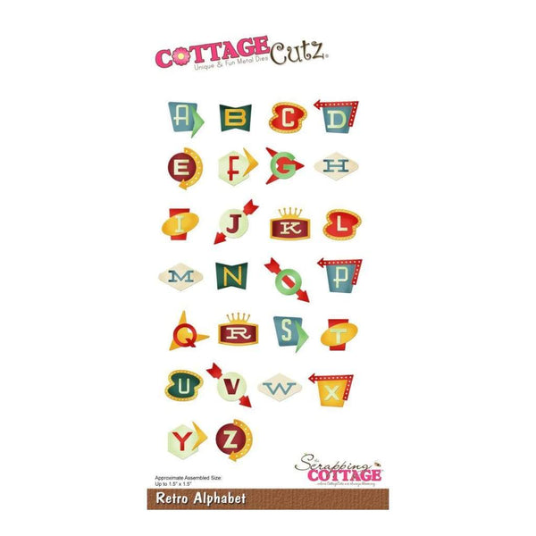 CottageCutz Die Retro Alphabet Up To 1.5 inch