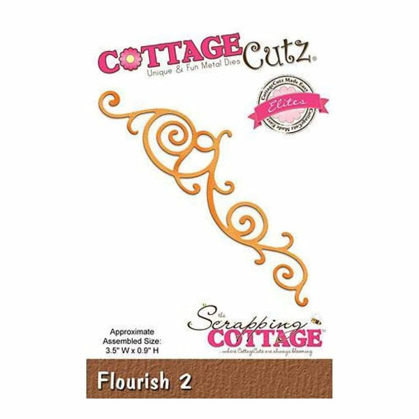 Cottagecutz Elites Die Flourish 2 3.5 Inch X.9 Inch