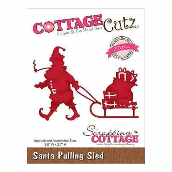 Cottagecutz Elites Die - Santa Pulling Sled 3.8Inch X2.7Inch