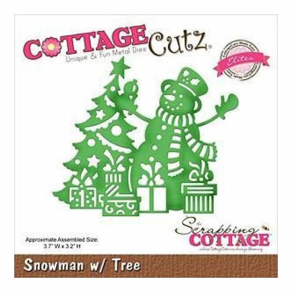 Cottagecutz Elites Die Snowman  With Tree 3.7 Inch X3.2 Inch