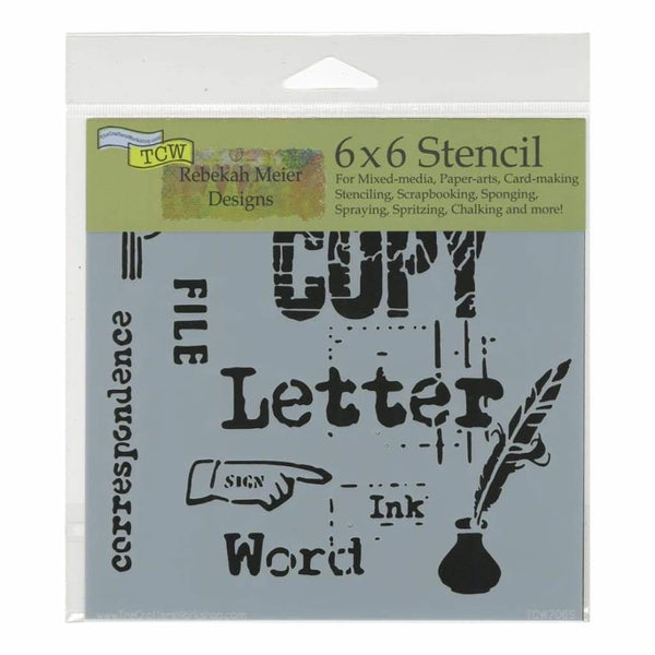 Crafters Workshop Template 6inch X6inch Correspondence