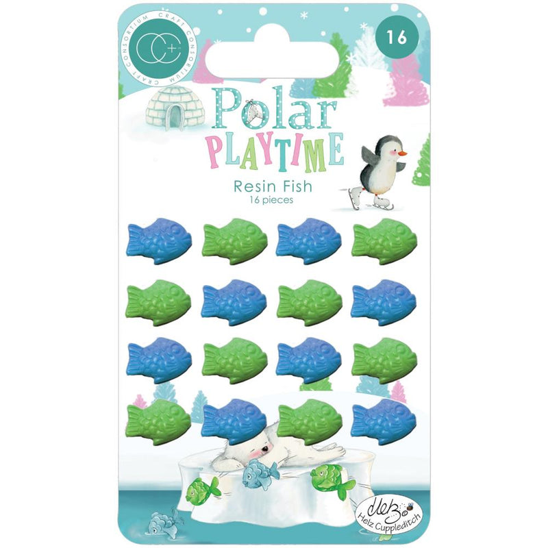 Craft Consortium Adhesive Resin Fish 16 pack - Polar Playtime*