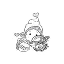 Magnolia - A Christmas Story Cling Stamp 2 X 2.25 inch Package Tilda with Lovikkamittens
