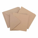 Four brown envelopes on a white background