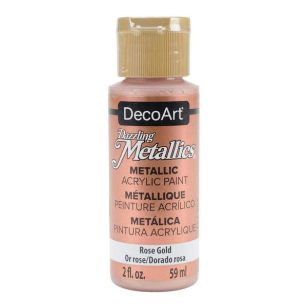 DecoArt Dazzling Metallics ROSE GOLD Metallic Acrylic Paint 2oz