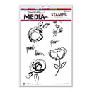 Dina Wakley Media Cling Stamps 6X9 - Abstract Blooms