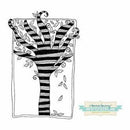 Donna Downey Cling Rubber Stamps 4 Inch X7 Inch  Striped Tree Of Life