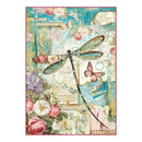 Stamperia Rice Paper A4 sheet - Wonderland Dragonfly