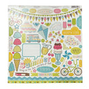 Carta Bella Cool Summer Cardstock Stickers 12"x 12" - Elements