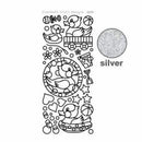 Elizabeth Craft Design - Rubber Ducky Peel-Off Stickers Silver