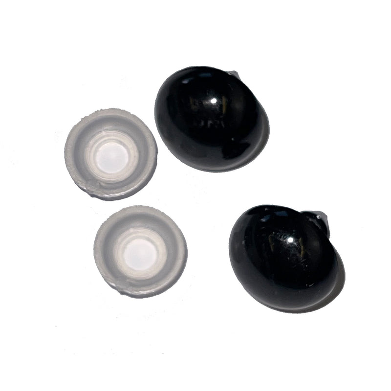 Cousin Shank Back Solid Eyes 18mm 2 pack - Black