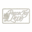 Fabscraps - Die-Cut Gray Chipboard Word Peace Joy Love; 5.5X2.5In
