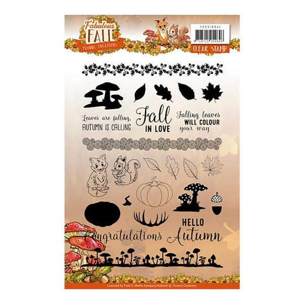 Find It Trading Yvonne Creations Clear Stamps - Fabulous Fall