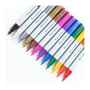 Set of Porcelain markers in various colors on a white background