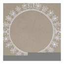 Hambly Screen Prints - 12X12 Screen Printed Paper - Big Vintage Circle - White On Kraft (Pack Of 5)