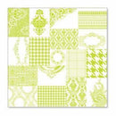 Hambly Screen Prints - Atc Patchwork Overlay - Lime Green (Pack Of 5)