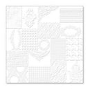 Hambly Screen Prints - Atc Patchwork Overlay - White (Pack Of 5)