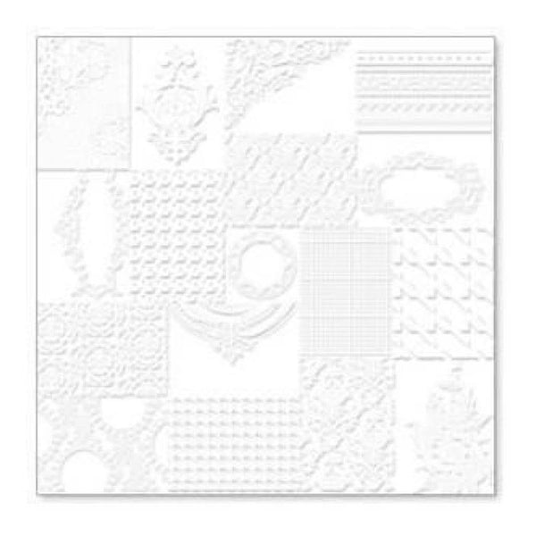 Hambly Screen Prints - Atc Patchwork Overlay - White (Pack Of 5)