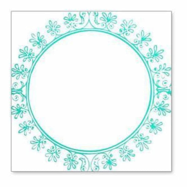 Hambly Screen Prints - Big Vintage Circle Overlay - Teal Blue (Pack Of 5)