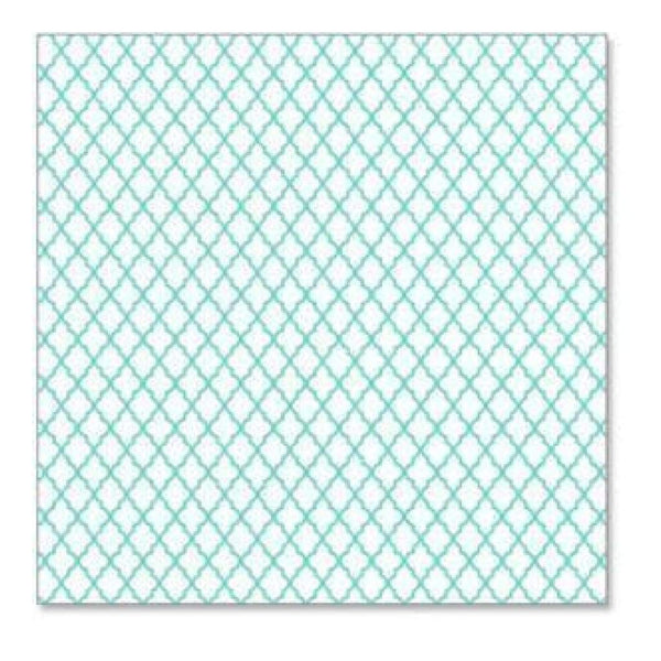 Hambly Screen Prints - Lattice Overlay - Antique Teal Blue (Pack Of 5)