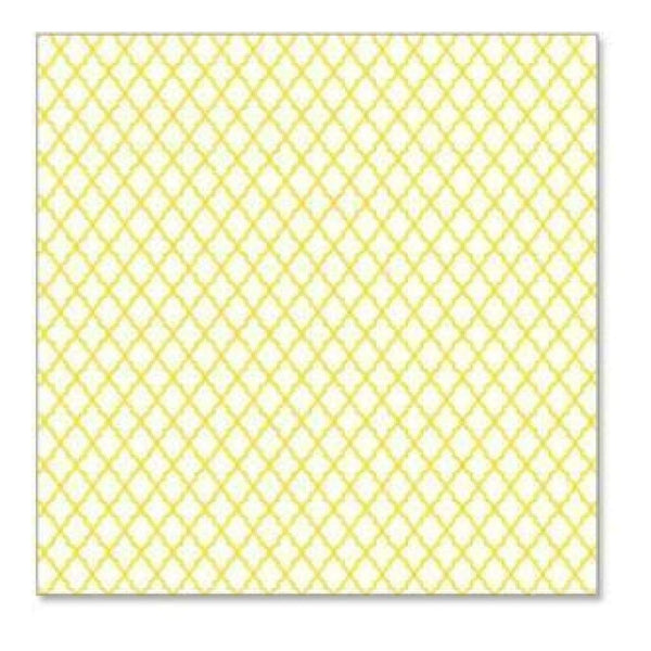 Hambly Screen Prints - Lattice Overlay - Yellow (Pack Of 5)