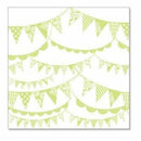 Hambly Screen Prints - Pennants Overlay - Antique Lime (Pack Of 5)