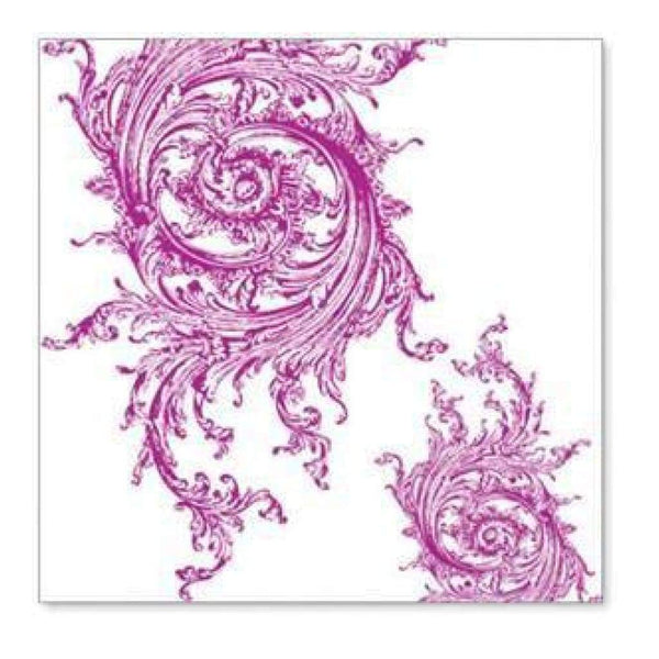 Hambly Screen Prints - Raffle Leaf Overlay - Magenta (Pack Of 5)