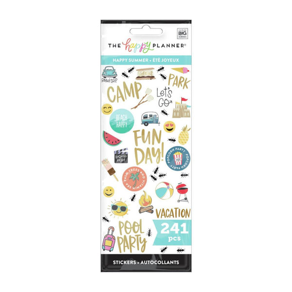 Happy Planner Sticker Sheets 8/Pkg - Happy Summer