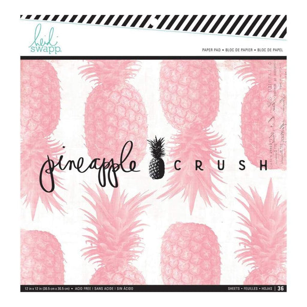 Heidi Swapp Single-Sided Paper Pad 12 inch X12 inch 36 pack - Pineapple Crush