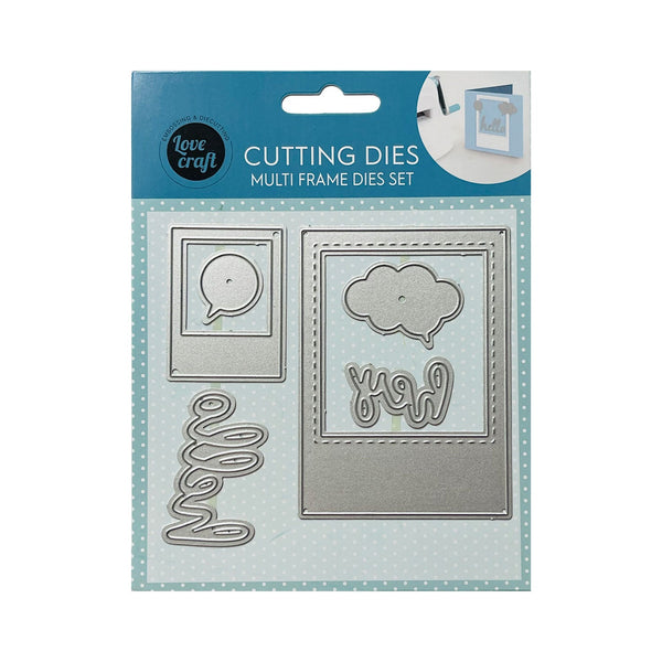 Poppy Crafts Cutting Dies - Multi Frame Die Set - Hello Hey