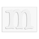 Hero Arts - Letters For  Stamping M - 3 Die-Cut Letter Cards (3 Pop-Outs- 3 Fram