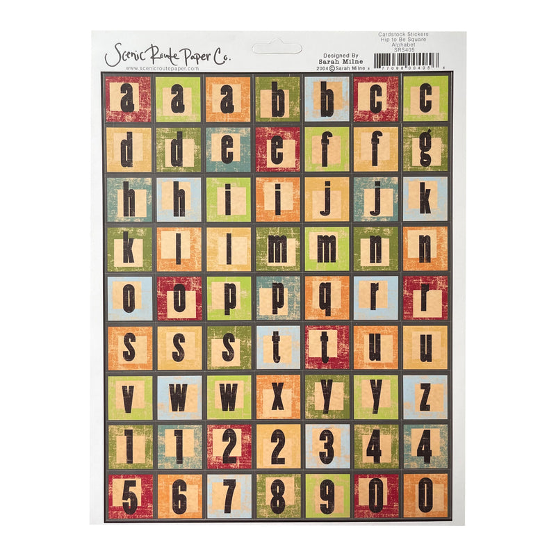 Scenic Route Paper Alpha Cardstock Stickers - Hip To Be Square*