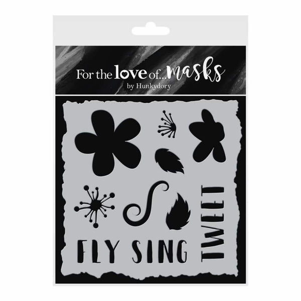 Hunkydory For The Love Of Masks 5.5 inch X5.5 inch - Birds In Blossom