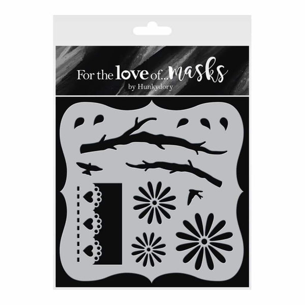 Hunkydory For The Love Of Masks 5.5 inch X5.5 inch - Blossoming Birdcage