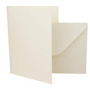 Beige card and envelope set on a white background