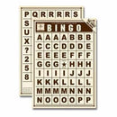 Jenni Bowlin - Bingo Cards - Alpha Tiles - Brown 2 Sheets Per Pack