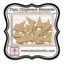 Jenni Bowlin - Mini Chipboard Pieces - Banner Shape