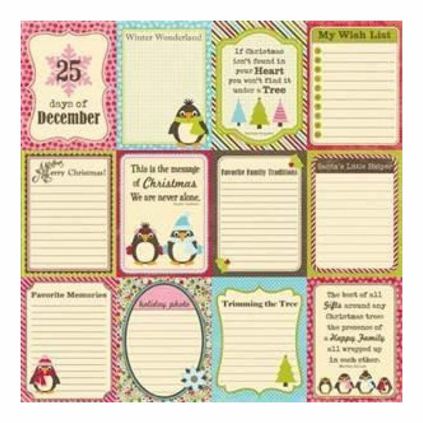 Jillibean Soup - Christmas Eve Chowder - Bite Size Bits - 12X12 Uncut Cards  (Pa