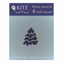 Judikins 4 Inch  Square Petite Stencil - Snowy Tree